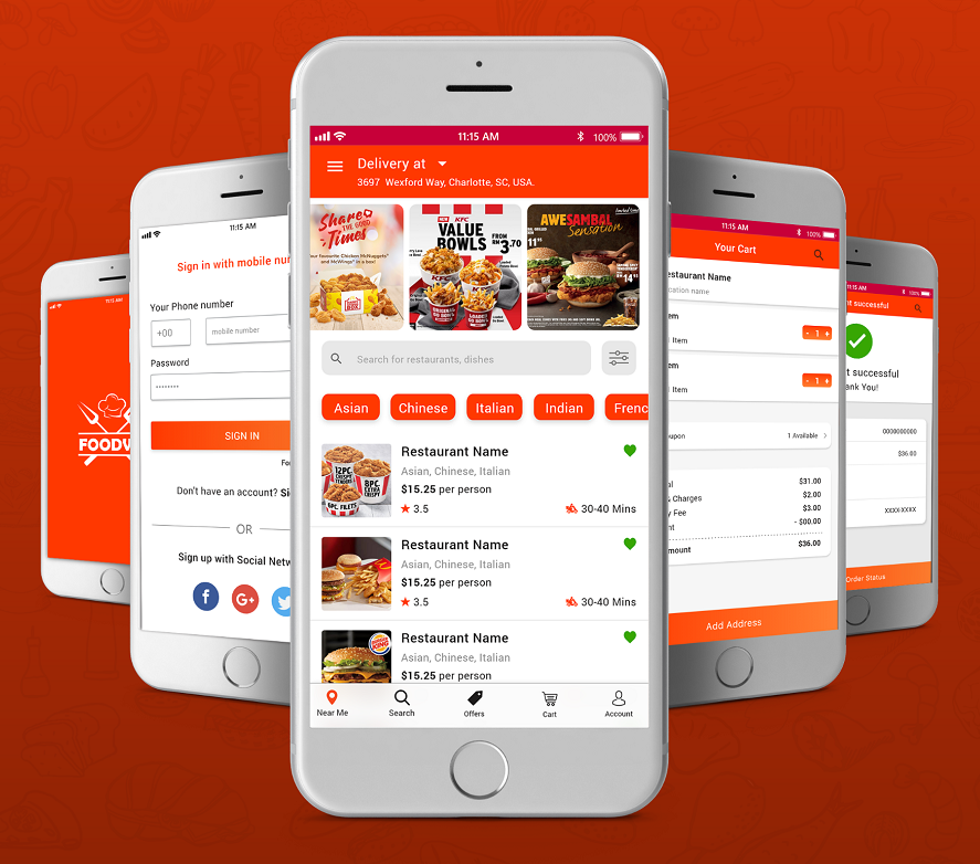 online food delivery app development