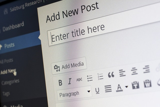 A WordPress dashboard showing the option to add a new post