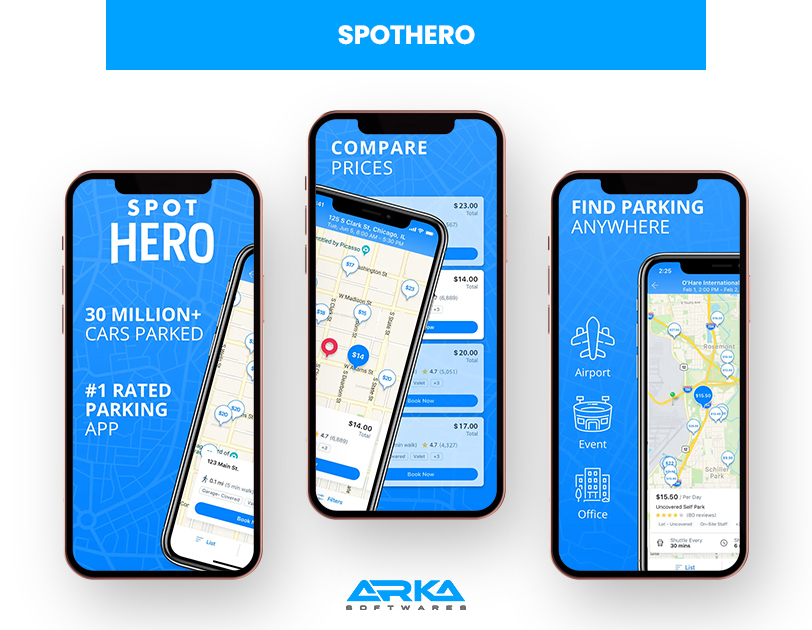 Spothero How Much Does it Cost to Develop a Car Parking Finder App?