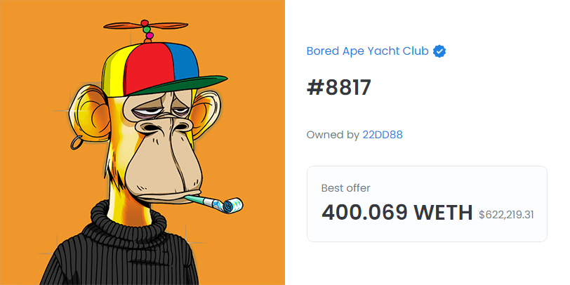 Bored Ape Yacht Club NFT Sold for $2.85 million in ETH