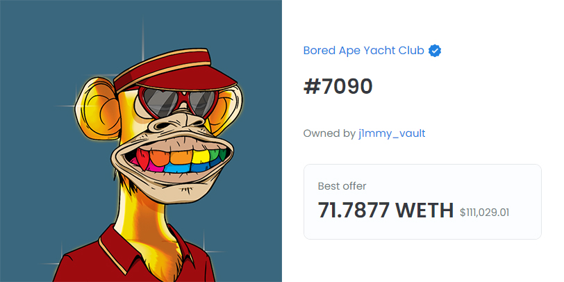 Bored Ape Yacht Club NFT Sold for $2.85 million in ETH