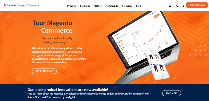 Magento online e-commerce platform
